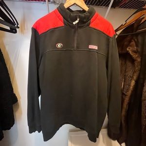 Vineyard Vines Shep Shirt Quarter Zip Georgia Bulldogs UGA Large